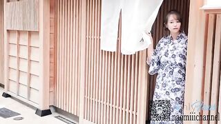 A beautiful Japanese woman is being taken by a samurai in HD