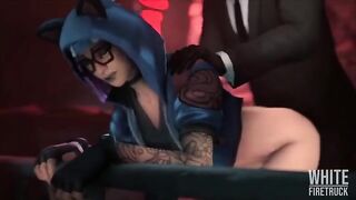 Hot compilation with a femalelynx in Fortnite style
