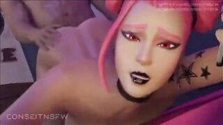 Hentai compilation with the hottest Fortnite characters in 3D action
