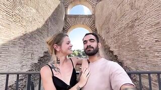 Date night in Rome turns into passionate sex session for neighbors to see