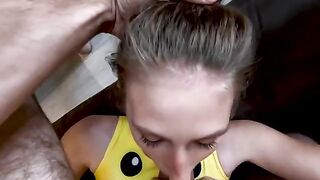 The cute girl was fucked hard and her ass hurt