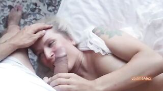 A couple has real, sensual sex right at home