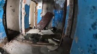 An exhibitionist girl is walking in abandoned buildings with her hot girlfriend