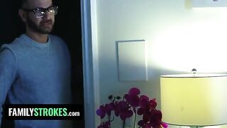 The stepdaughter, Vanna Bardot, pleases her stepdad in a taboo scene