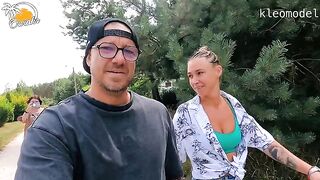 Two couples are fucking outdoors in a real public exposure act