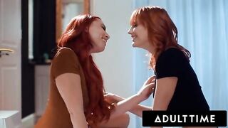 The red-haired Kenna James seduces her straight BFF Aidra Fox to sleep together