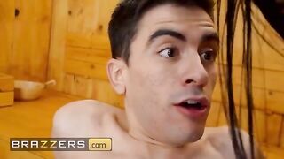 Blondie Fesser and Sara Retali catch a peeping guy for a threesome
