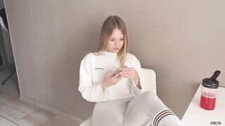 An insolent girlfriend got fucked on the table for throwing her legs on it