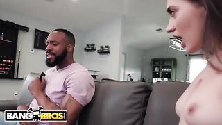 Petite teen Sera Ryder gets her pussy pounded by a big black cock