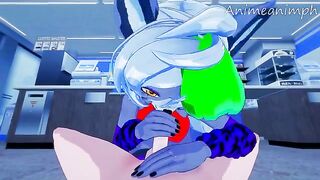 Roxanne Wolf is getting fucked by a haunted animatronic in this scene