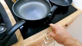 Bad Volodya fucks Asian rice in the kitchen, a spicy vlog