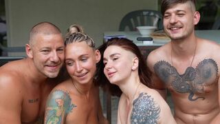 Amateur foursome sex with two couples - OWIAKS & LeoKleo's wild ride