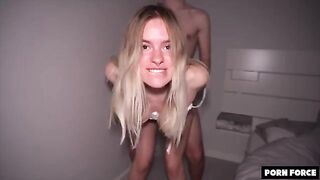 Big Booty Blonde gets manhandled hard in the college dorm - Miradavid - Bleached Raw - Ep 33