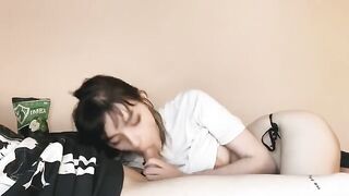 Yes! She does this every morning. Hot blowjob with a beautiful girl