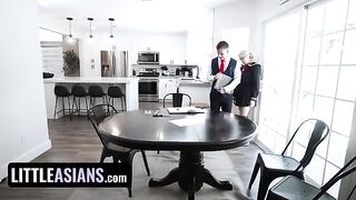 Nerdy Asian college girl Chloe Surreal gets fucked by her hot roommate