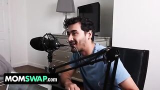 Big booty Latinas Mellanie Monroe and Ms Visual swap their younger brothers in steamy action