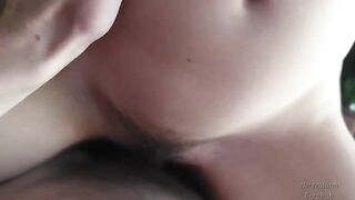 Skinny girl fucks and sucks her husband’s cock on a spring fling