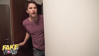 Two hot girls from FakeHostel getting fucked by a lucky guy