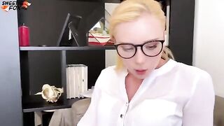 The secretary is having fun with her boss in different poses