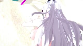 Huge tits waifu Prinz Eugen in POV action