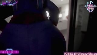 Purple Bitch and Sia Siberia do a 3some lesbian sex with Spiderman