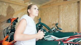 I repaired my motorcycle and fucked a hot babe