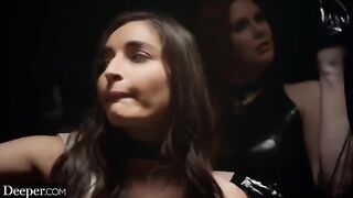 Submissive Emily gets fucked hard by dominant Mistress Maitland in a deep anal session