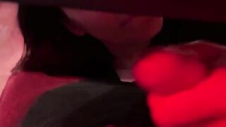 College student gets her pussy filled with cum during a party