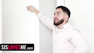 Clever stepsister Vivian Taylor gets her stepbrother's cock inside her