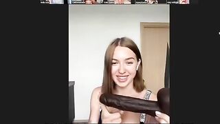 Lesbian zoom meeting turns into a hot pussy fuck session
