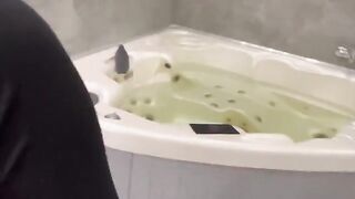 Girl, as usual, did not clean up after herself, so the man forced her to take it all