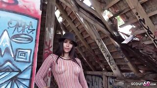 Outdoor street casting with a raw and rough twist, featuring Jessy Jey