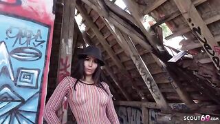 Outdoor street casting with a raw and rough twist, featuring Jessy Jey