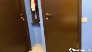 Extra hungry teen gets her pussy smashed hard in a homemade vid