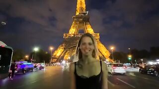 Petite teen gets slapped, choked, and fucked on the couch in Paris