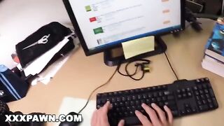 I fucked a desperate college girl in my pawn shop, she was broke