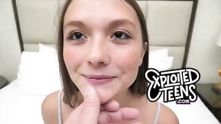 This tiny teen with cute face impresses with her intense blowjob skills in this hot video