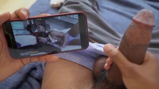 Lil D jerks off to his own video featuring Julz Gotti, showcasing intense interracial action