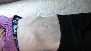 Hot belly button fetish with sexy models in HD