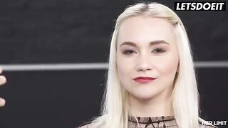 Czech blonde Marilyn Sugar gets her pussy stretched hard