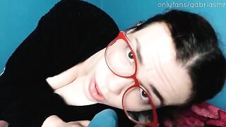 Nerdy redhead gets fucked by a gorgeous woman with glasses - Gabri ASMR