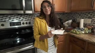 My stepmom, a big ass Latina, masturbates me when my dad's not around
