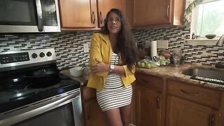 My stepmom, a big ass Latina, masturbates me when my dad's not around