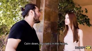 A young girl forgot her BF and got intimate with his dad instead