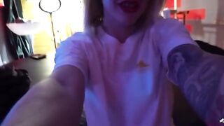 Wet Kelly, masturbating while watching actors play, an exclusive video