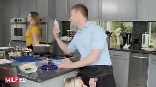 The lucky dude got a taste of the smoking hot housewife’s sauce