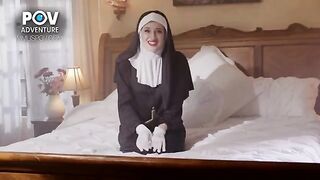 A sexy nun, embodying Aubree Valentine’s daring spirit, fulfills your wildest fantasies in this steamy POV adventure