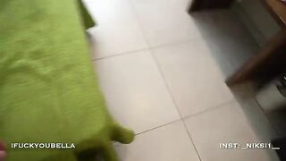 A girl is having fun with a guy in the oral play
