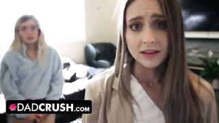 Two stepdaughters, Laney Grey and Minxx Marley, get punished by their stepdad in a taboo scene