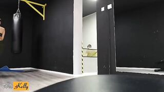 I crushed on my fitness colleague, so we fucked in the gym restroom